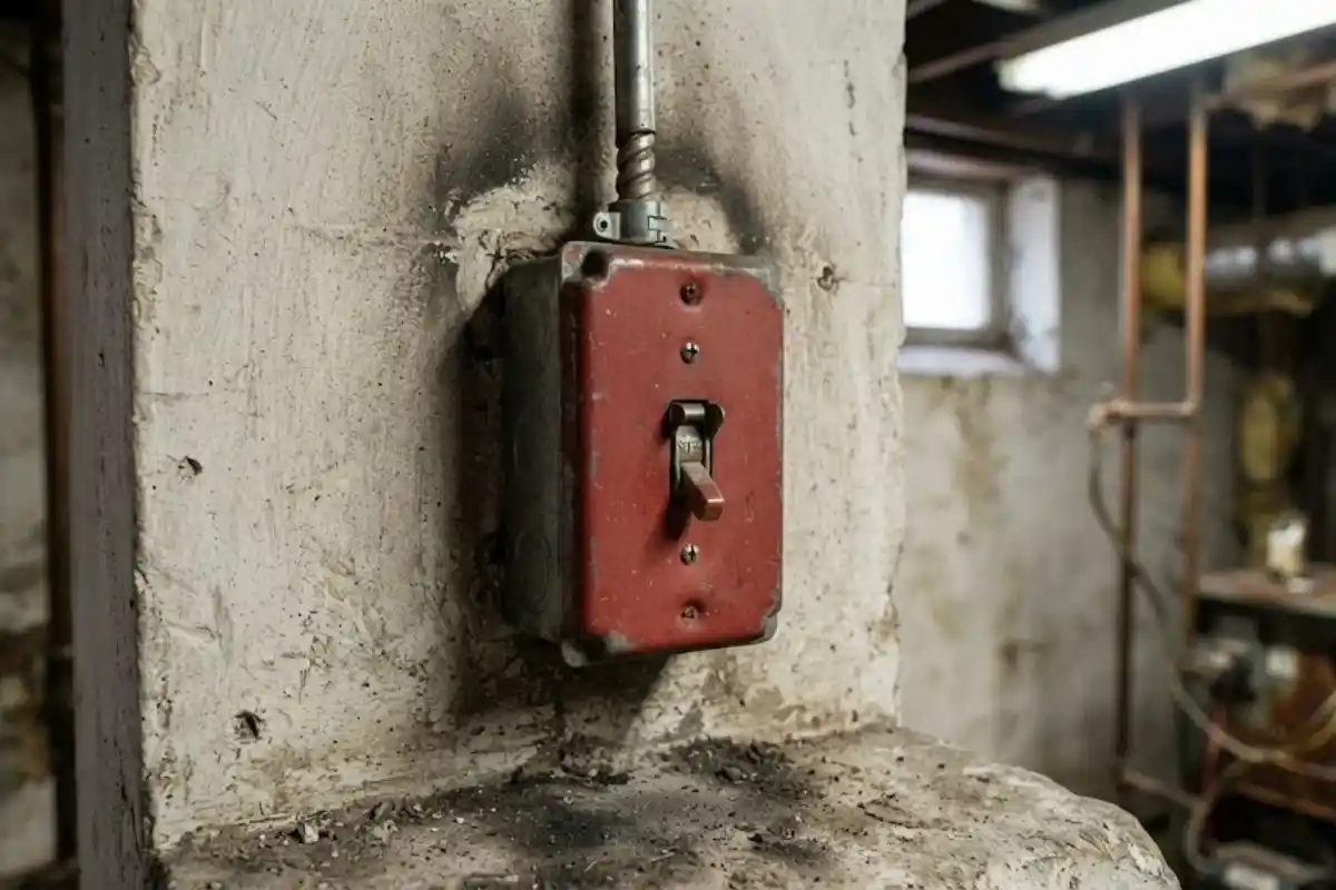 Furnace emergency switch and soot residue