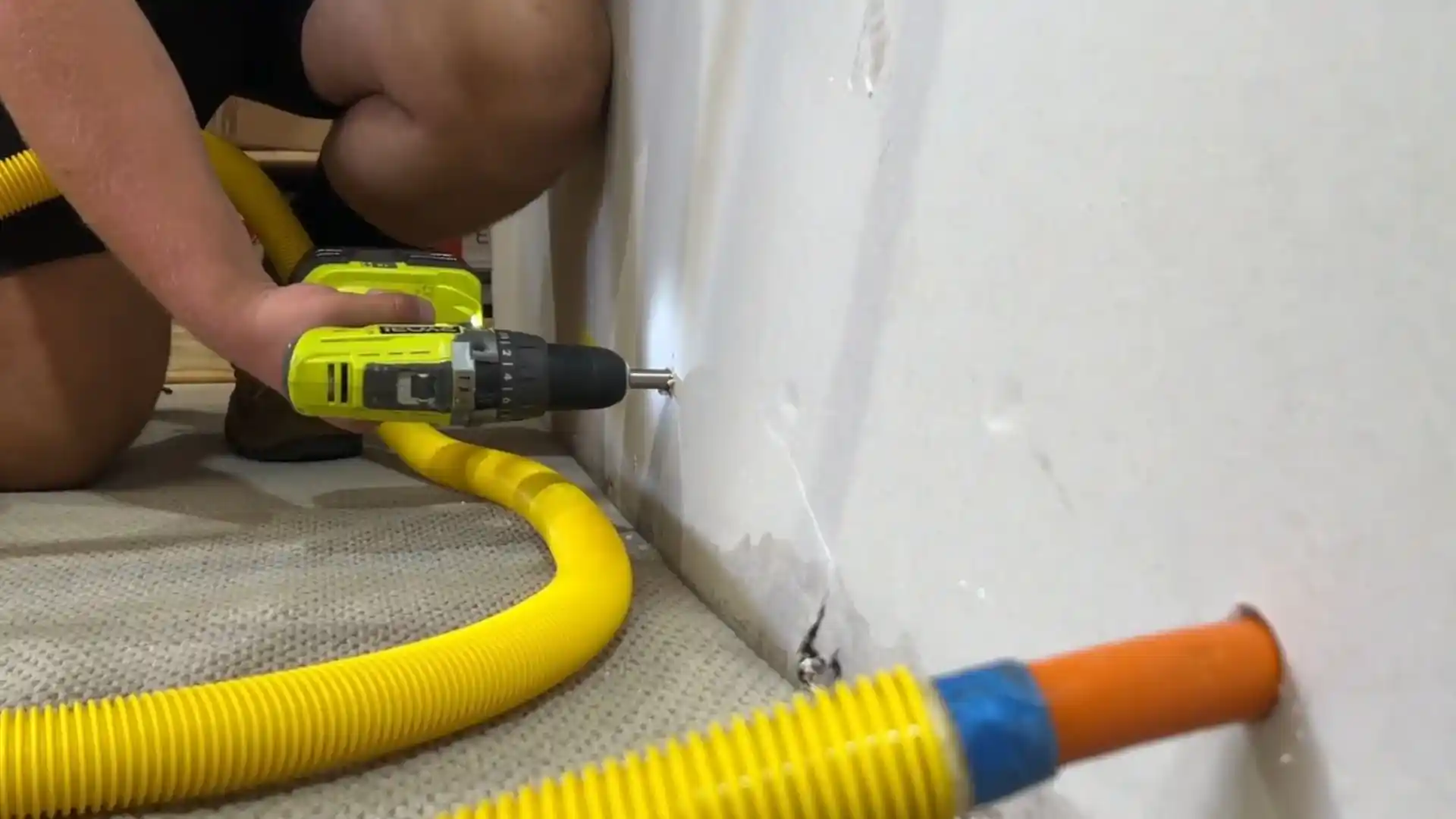 Protective equipment used during sewage cleanup in Montgomery Village, MD